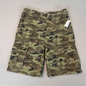 Old Navy Kids Size‎ 16 At The Knee Cargo Shorts Camo 9" Army Utility Skate NWT
